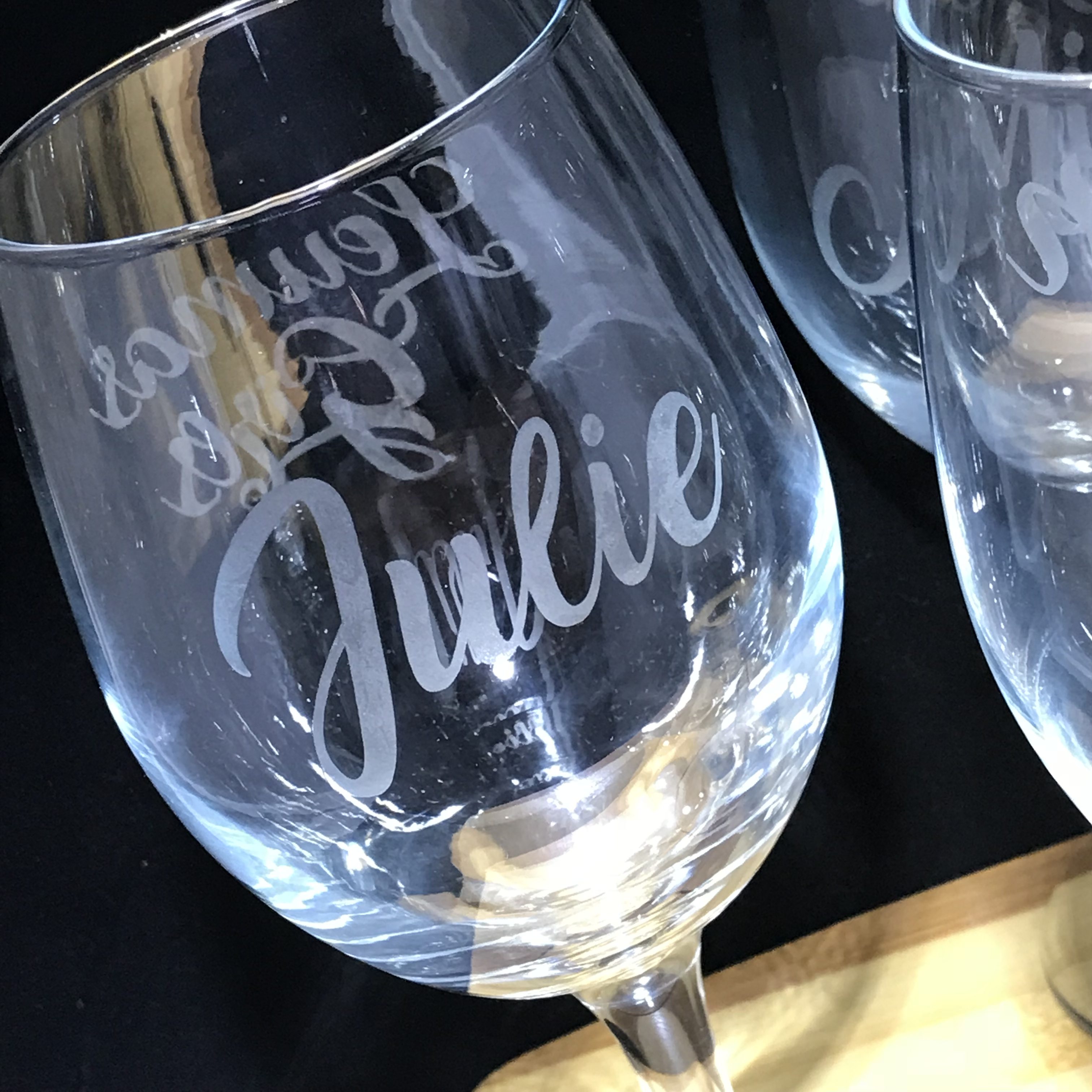 Personalized Etched Wine Glasses Jc Boutique